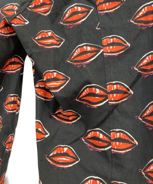 PRADA（プラダ）PRADA (プラダ) リッププリントパンツ ブラック サイズ:38の古着・服飾アイテム