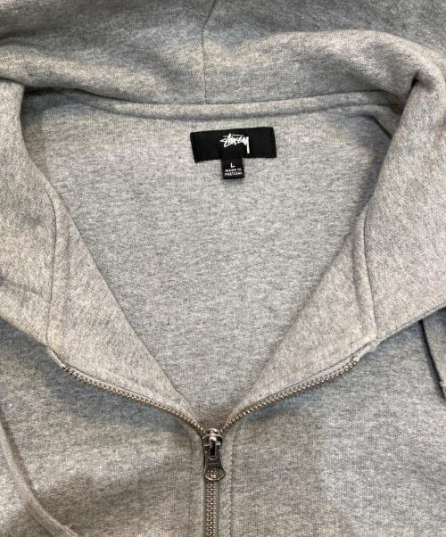 stussy（ステューシー）stussy (ステューシー) Zip up Hoody Parker　118460　Double Face Label グレー サイズ:Lの古着・服飾アイテム