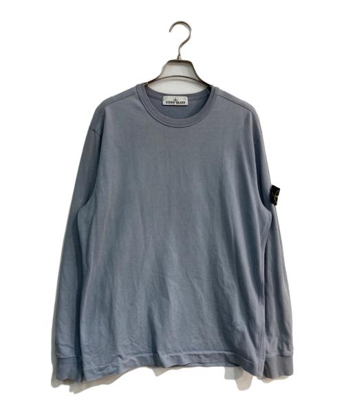 STONE ISLAND（ストーンアイランド）STONE ISLAND (ストーンアイランド) ヘビーウェイトコットンクルーネックL/Sカットソー　741564450 ブルー サイズ:Lの古着・服飾アイテム