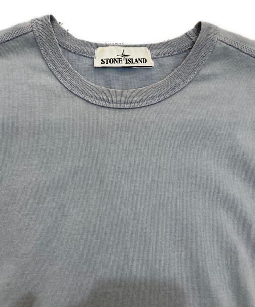 STONE ISLAND（ストーンアイランド）STONE ISLAND (ストーンアイランド) ヘビーウェイトコットンクルーネックL/Sカットソー　741564450 ブルー サイズ:Lの古着・服飾アイテム