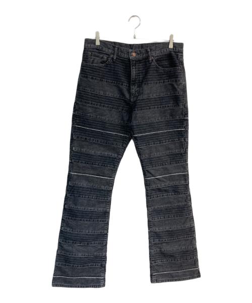 Hysteric Glamour（ヒステリックグラマー）Hysteric Glamour (ヒステリックグラマー) スクラッチフレアデニムパンツ  25SS 　ウミヘビ  グレー サイズ:34の古着・服飾アイテム