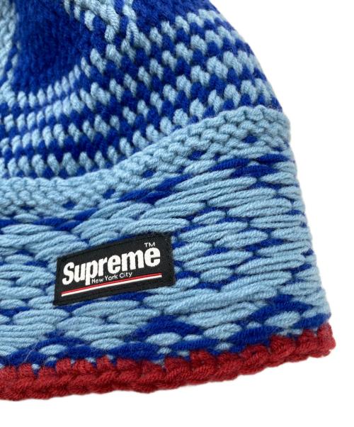 SUPREME（シュプリーム）SUPREME (シュプリーム) Diamond Beanie ブルーの古着・服飾アイテム