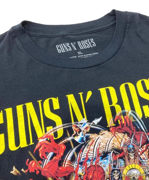 GUNS N ROSES（ガンズ・アンド・ローゼズ）GUNS N ROSES (ガンズ・アンド・ローゼズ) プリントTシャツ ブラック サイズ:XLの古着・服飾アイテム