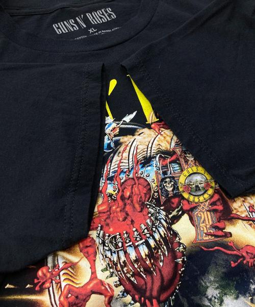 GUNS N ROSES（ガンズ・アンド・ローゼズ）GUNS N ROSES (ガンズ・アンド・ローゼズ) プリントTシャツ ブラック サイズ:XLの古着・服飾アイテム