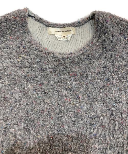 COMME des GARCONS（コムデギャルソン）COMME des GARCONS (コムデギャルソン) インサイドアウトメランジボア半袖カットソー　BLACK ROSE 黒い薔薇 AD2022 グレー サイズ:XSの古着・服飾アイテム