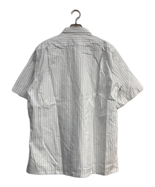 HERMES（エルメス）HERMES (エルメス) 半袖ストライプシャツ ホワイト×ブルー サイズ:43の古着・服飾アイテム