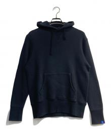 LOOPWHEELER（ループウィラー）の古着「両Vプルオーバーパーカー」｜ブラック