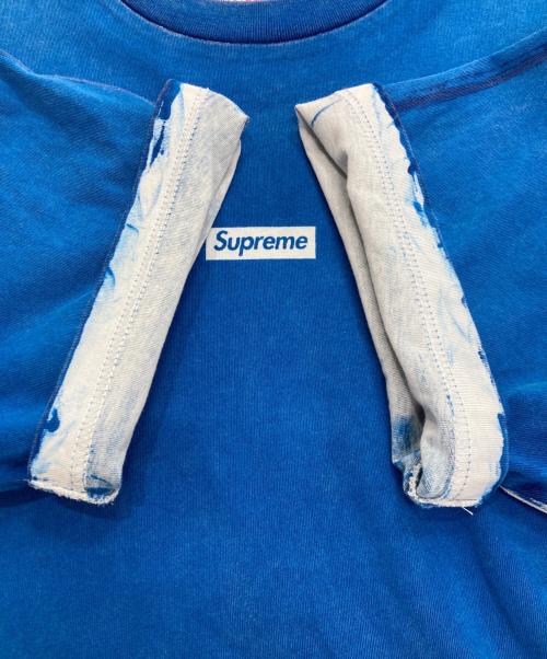 SUPREME（シュプリーム）SUPREME (シュプリーム) Overprint Small Box S/S Top ブルー サイズ:Sの古着・服飾アイテム