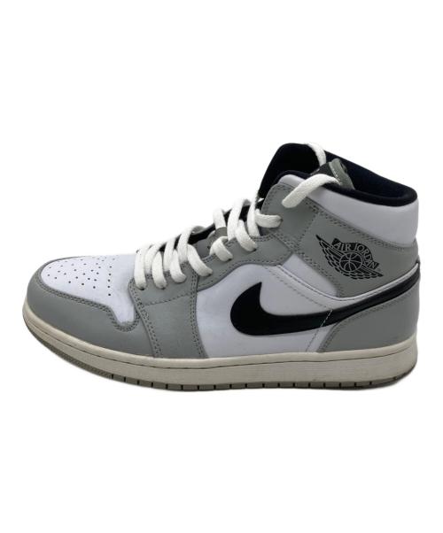 NIKE（ナイキ）NIKE (ナイキ) AIR JORDAN 1 MID グレー×ホワイト サイズ:27cmの古着・服飾アイテム