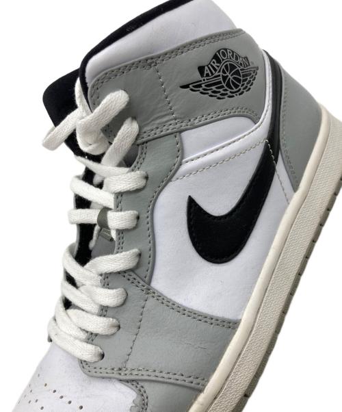 NIKE（ナイキ）NIKE (ナイキ) AIR JORDAN 1 MID グレー×ホワイト サイズ:27cmの古着・服飾アイテム