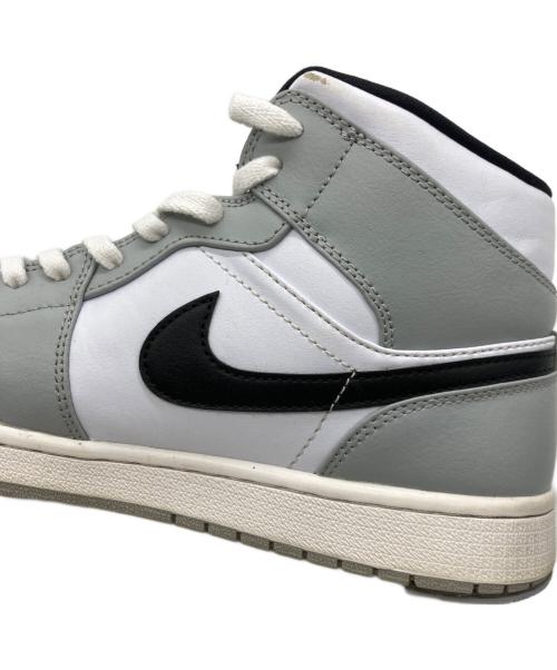 NIKE（ナイキ）NIKE (ナイキ) AIR JORDAN 1 MID グレー×ホワイト サイズ:27cmの古着・服飾アイテム