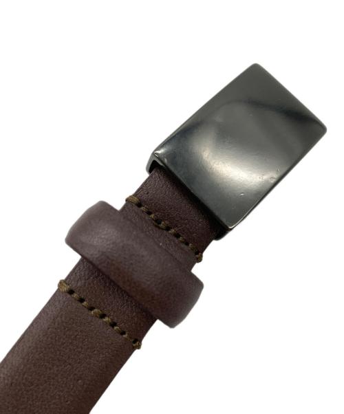 JIL SANDER NAVY（ジルサンダー ネイビー）JIL SANDER NAVY (ジルサンダー ネイビー) ナローレザーベルト ブラウンの古着・服飾アイテム