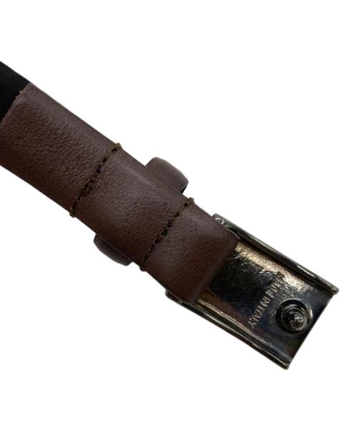 JIL SANDER NAVY（ジルサンダー ネイビー）JIL SANDER NAVY (ジルサンダー ネイビー) ナローレザーベルト ブラウンの古着・服飾アイテム