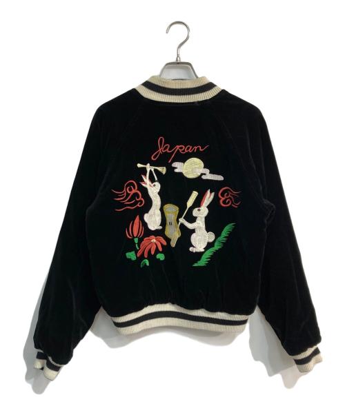 SWITCH（スイッチ）SWITCH (スイッチ) スカジャン グリーン×ブラック サイズ:Mの古着・服飾アイテム