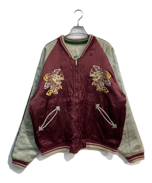 WAREHOUSE（ウエアハウス）WAREHOUSE (ウエアハウス) スカジャン ボルドー×グリーン サイズ:42の古着・服飾アイテム