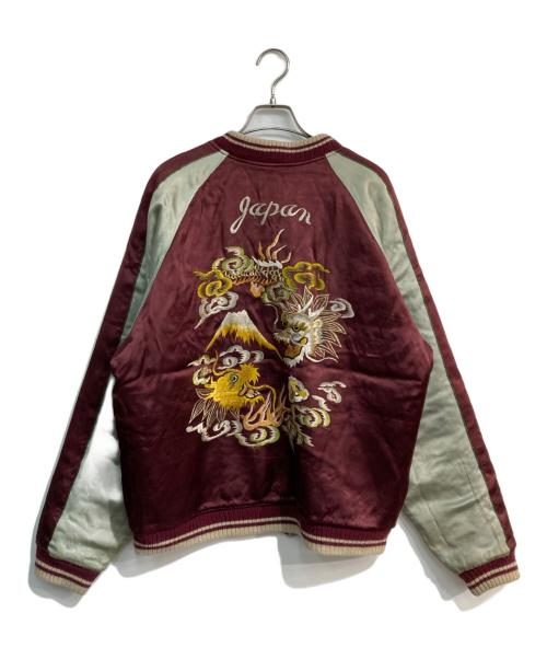 WAREHOUSE（ウエアハウス）WAREHOUSE (ウエアハウス) スカジャン ボルドー×グリーン サイズ:42の古着・服飾アイテム