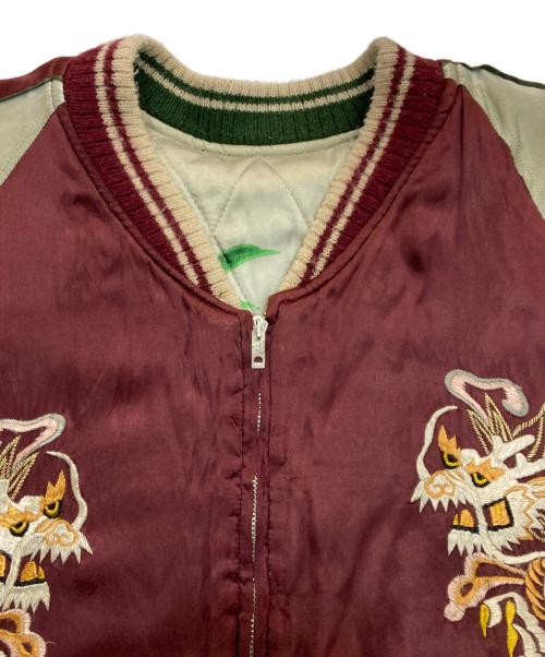 WAREHOUSE（ウエアハウス）WAREHOUSE (ウエアハウス) スカジャン ボルドー×グリーン サイズ:42の古着・服飾アイテム