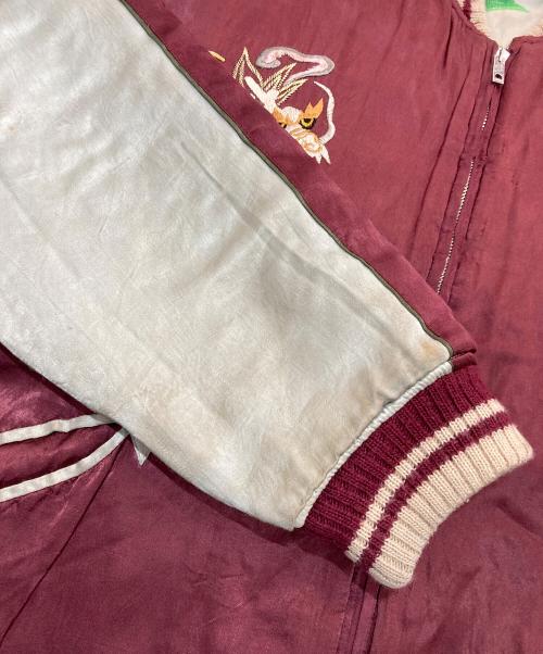 WAREHOUSE（ウエアハウス）WAREHOUSE (ウエアハウス) スカジャン ボルドー×グリーン サイズ:42の古着・服飾アイテム