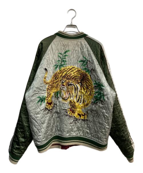 WAREHOUSE（ウエアハウス）WAREHOUSE (ウエアハウス) スカジャン ボルドー×グリーン サイズ:42の古着・服飾アイテム