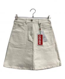 KENZO（ケンゾー）の古着「デニムスカート」｜ホワイト