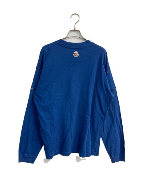 MONCLER（モンクレール）MONCLER (モンクレール) テープロゴロングスリーブカットソー　H10918D00006 ブルー サイズ:Mの古着・服飾アイテム