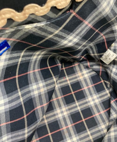 BURBERRY BLUE LABEL（バーバリーロンドンブルーレーベル）BURBERRY BLUE LABEL (バーバリーロンドンブルーレーベル) キャンバスレザートートバッグ ブラックの古着・服飾アイテム