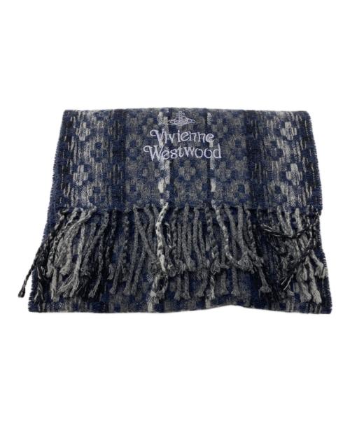 Vivienne Westwood（ヴィヴィアンウエストウッド）Vivienne Westwood (ヴィヴィアンウエストウッド) ウールマフラー グレーの古着・服飾アイテム