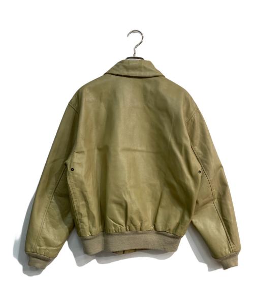 AVIREX（アヴィレックス）AVIREX (アヴィレックス) A-2レザーフライトジャケット　USA製　2107 ベージュ サイズ:38の古着・服飾アイテム