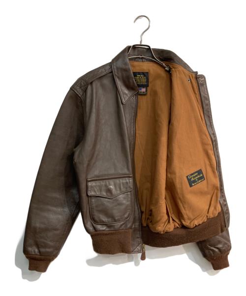 AVIREX（アヴィレックス）AVIREX (アヴィレックス) A-2レザーフライトジャケット  2107H  USA製  ブラウン サイズ:38の古着・服飾アイテム
