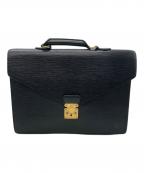 LOUIS VUITTONルイ ヴィトン）の古着「レザーブリーフケース」｜ブラック