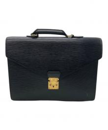 LOUIS VUITTON（ルイ ヴィトン）の古着「レザーブリーフケース」｜ブラック
