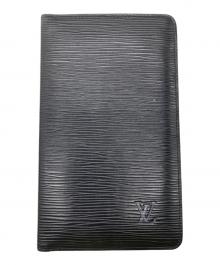 LOUIS VUITTON（ルイ ヴィトン）の古着「エピレザー長財布」｜ブラック