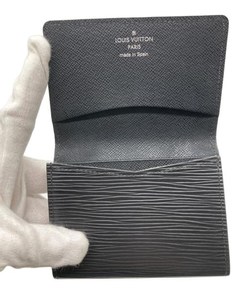 LOUIS VUITTON（ルイ ヴィトン）LOUIS VUITTON (ルイ ヴィトン) カードケース エピ アンヴェロップ・カルト・ドゥ・ヴィジット ブラックの古着・服飾アイテム