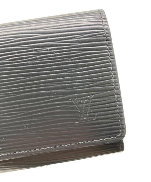 LOUIS VUITTON（ルイ ヴィトン）LOUIS VUITTON (ルイ ヴィトン) カードケース エピ アンヴェロップ・カルト・ドゥ・ヴィジット ブラックの古着・服飾アイテム