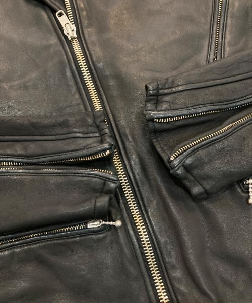 MANDO（マンドー）MANDO (マンドー) レザーライダースジャケット ブラック サイズ:2の古着・服飾アイテム