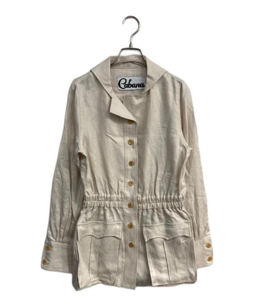 CABANA（カバナ）CABANA (カバナ) リネンジャケット アイボリー サイズ:Sの古着・服飾アイテム