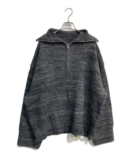 ETRE TOKYO（エトレトウキョウ）ETRE TOKYO (エトレトウキョウ) ミックスヤーンハーフジップニットプルオーバー　1224611029-0 グレー サイズ:Freeの古着・服飾アイテム