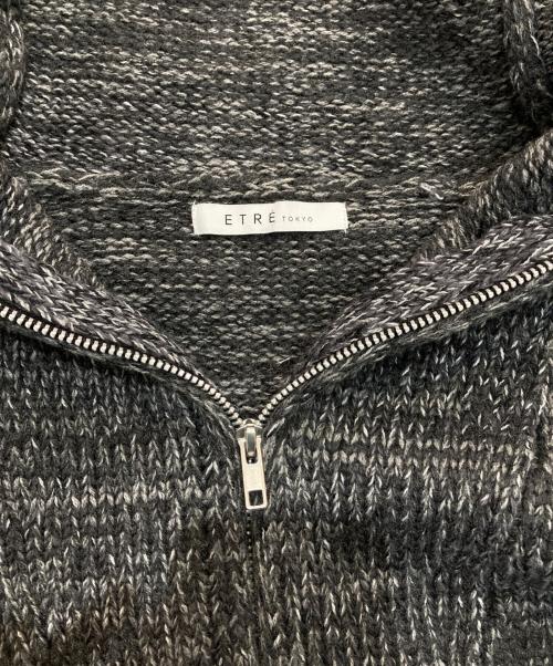 ETRE TOKYO（エトレトウキョウ）ETRE TOKYO (エトレトウキョウ) ミックスヤーンハーフジップニットプルオーバー　1224611029-0 グレー サイズ:Freeの古着・服飾アイテム
