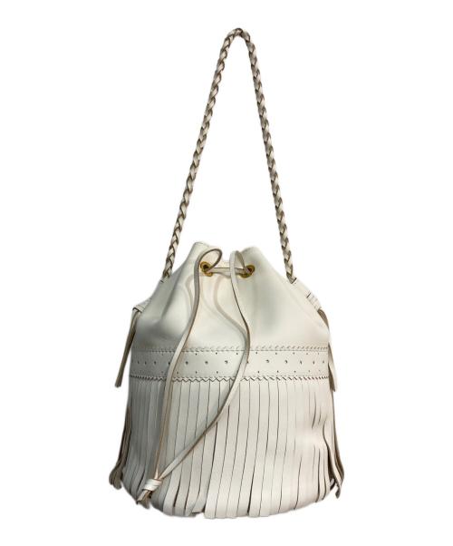 J&M DAVIDSON（ジェイ＆エム デヴィッドソン）J&M DAVIDSON (ジェイ＆エム デヴィッドソン) カーニバルフリンジショルダーバッグ アイボリーの古着・服飾アイテム