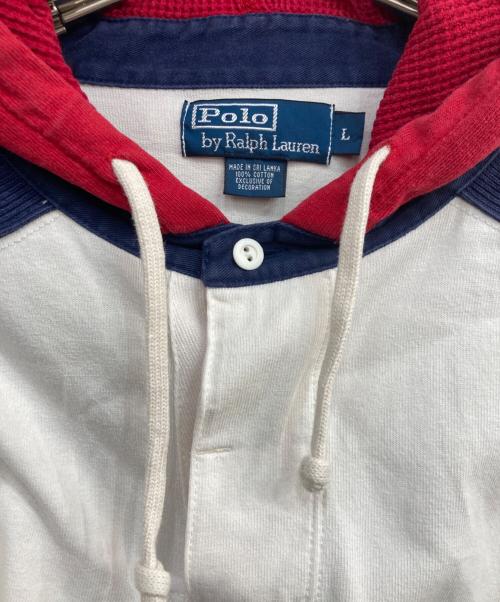 POLO RALPH LAUREN（ポロ・ラルフローレン）POLO RALPH LAUREN (ポロ・ラルフローレン) L.PLACID 1934CHAMPIONS ホッケーシャツ　90`s ホワイト サイズ:Lの古着・服飾アイテム