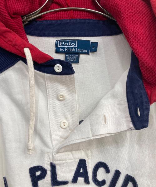POLO RALPH LAUREN（ポロ・ラルフローレン）POLO RALPH LAUREN (ポロ・ラルフローレン) L.PLACID 1934CHAMPIONS ホッケーシャツ　90`s ホワイト サイズ:Lの古着・服飾アイテム