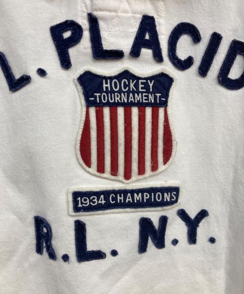 POLO RALPH LAUREN（ポロ・ラルフローレン）POLO RALPH LAUREN (ポロ・ラルフローレン) L.PLACID 1934CHAMPIONS ホッケーシャツ　90`s ホワイト サイズ:Lの古着・服飾アイテム