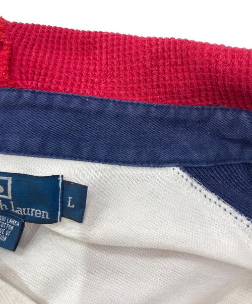 POLO RALPH LAUREN（ポロ・ラルフローレン）POLO RALPH LAUREN (ポロ・ラルフローレン) L.PLACID 1934CHAMPIONS ホッケーシャツ　90`s ホワイト サイズ:Lの古着・服飾アイテム