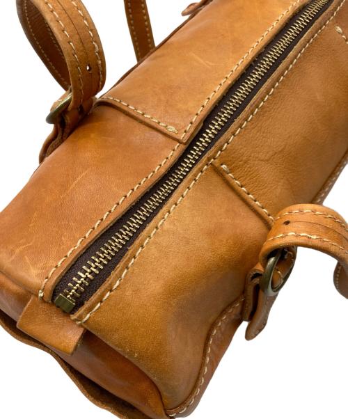 Herz（ヘルツ）Herz (ヘルツ) レザーミニボストンバッグ ブラウンの古着・服飾アイテム