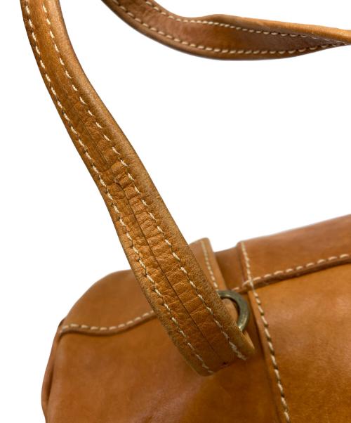 Herz（ヘルツ）Herz (ヘルツ) レザーミニボストンバッグ ブラウンの古着・服飾アイテム