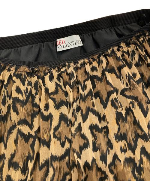 RED VALENTINO（レッドヴァレンティノ）RED VALENTINO (レッドヴァレンティノ) レオパードプリントスカート　1RORAH256M5 ブラウン サイズ:38の古着・服飾アイテム