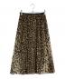 RED VALENTINO（レッドヴァレンティノ）の古着「レオパードプリントスカート　1RORAH256M5」｜ブラウン
