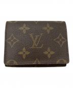 LOUIS VUITTONルイ ヴィトン）の古着「名刺入れ モノグラム　アンヴェロップ・カルト・ドゥ・ヴィジット」｜ブラウン
