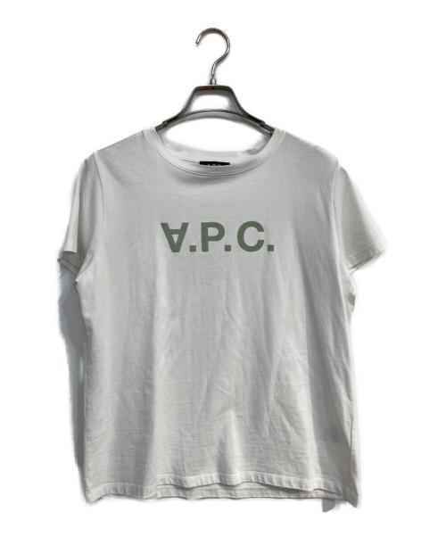 A.P.C.（アーペーセー）A.P.C. (アーペーセー) ロゴTシャツ ホワイト サイズ:ｌの古着・服飾アイテム