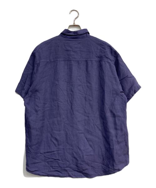 RALPH LAUREN（ラルフローレン）RALPH LAUREN (ラルフローレン) BLAIRE リネン半袖シャツ パープル サイズ:Lの古着・服飾アイテム